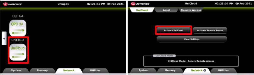 Unicloud-konfiguracja