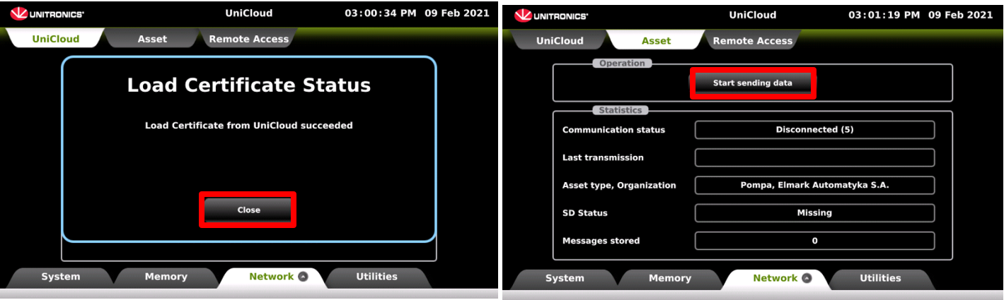 Unicloud-konfiguracja
