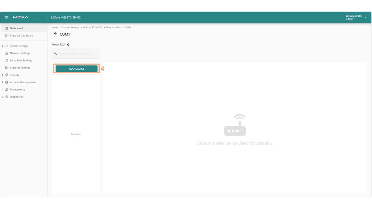 Konfiguracja zapytań Modbus krok 2