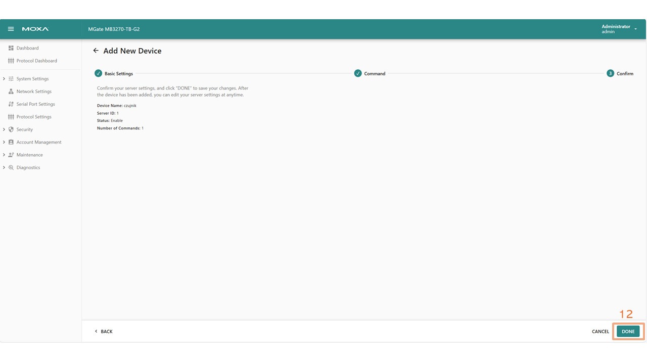Konfiguracja zapytań Modbus krok 5