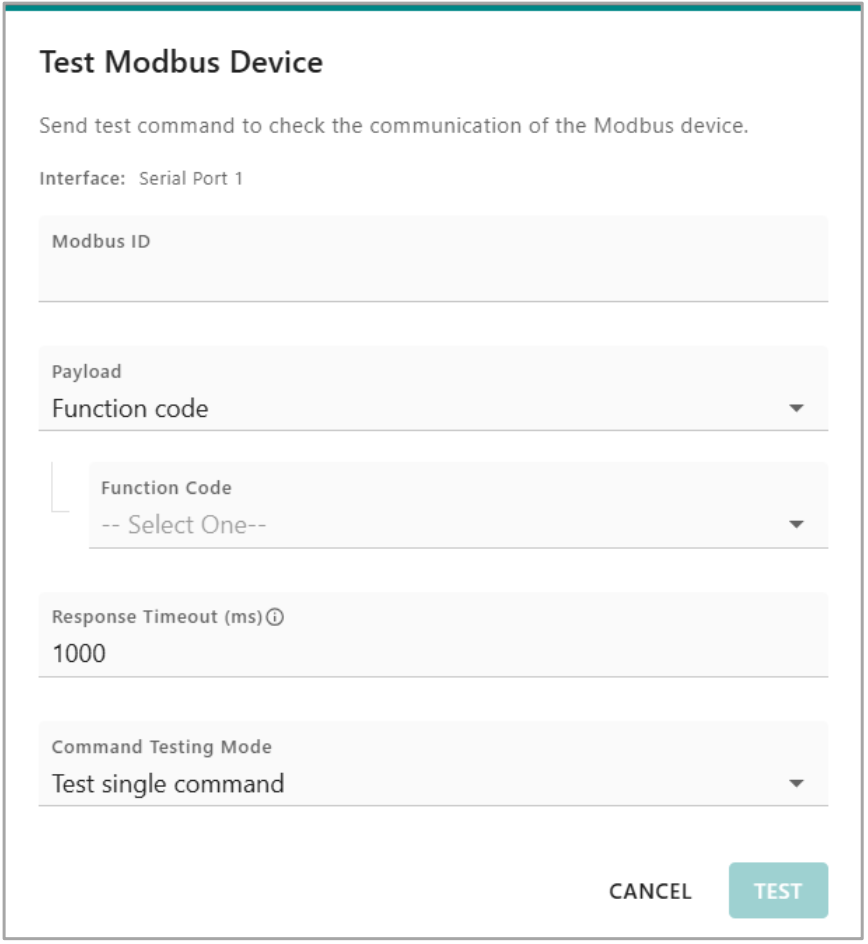 Test poleceń typu read