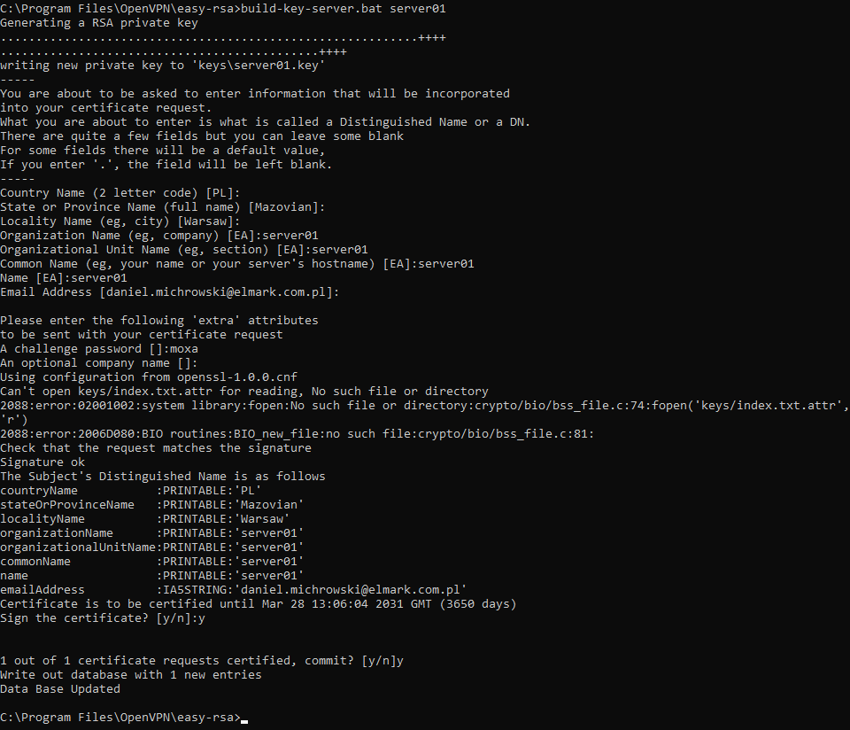build-key-serwer