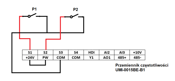 Schemat połączenia przycisków