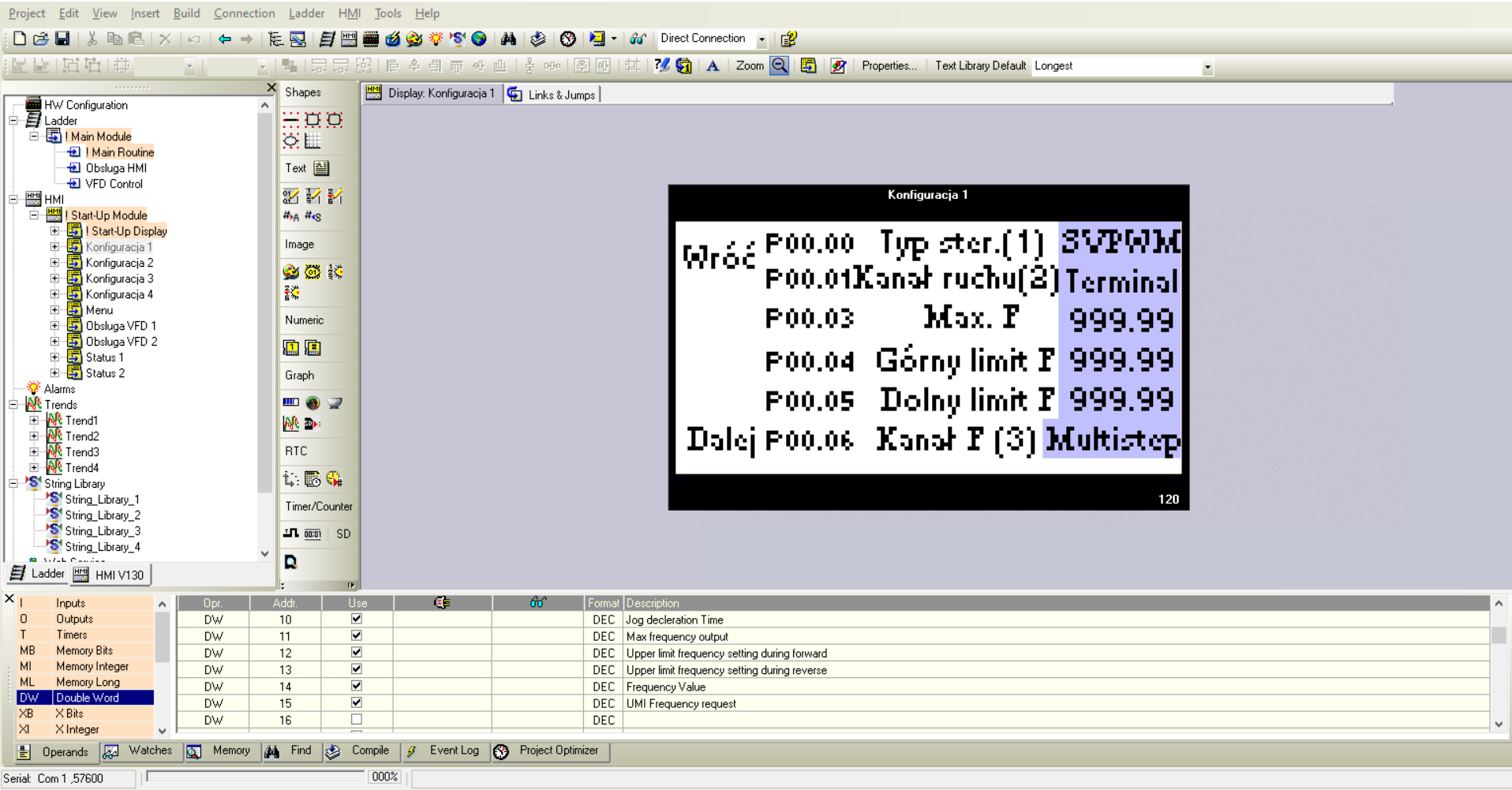 Widok programu gotowej aplikacji