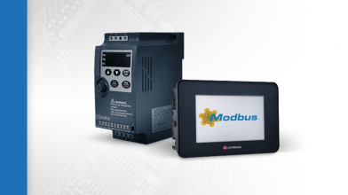 Modbus RTU w Elmatic EL1000: konfiguracja, rejestry, przykład sterowania start/stop i częstotliwością z poziomu PLC