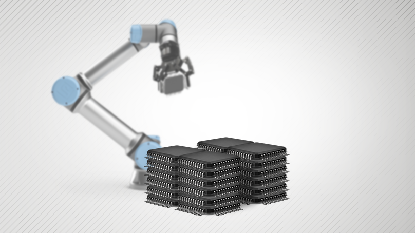 Praca ze stosem detali w cobotach Universal Robots