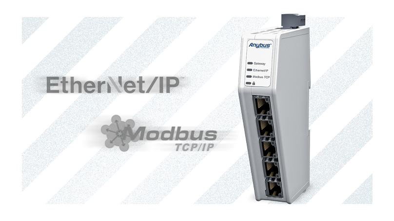 Wymiana danych pomiędzy nadrzędnymi sieciami Modbus TCP oraz Ethernet/IP
