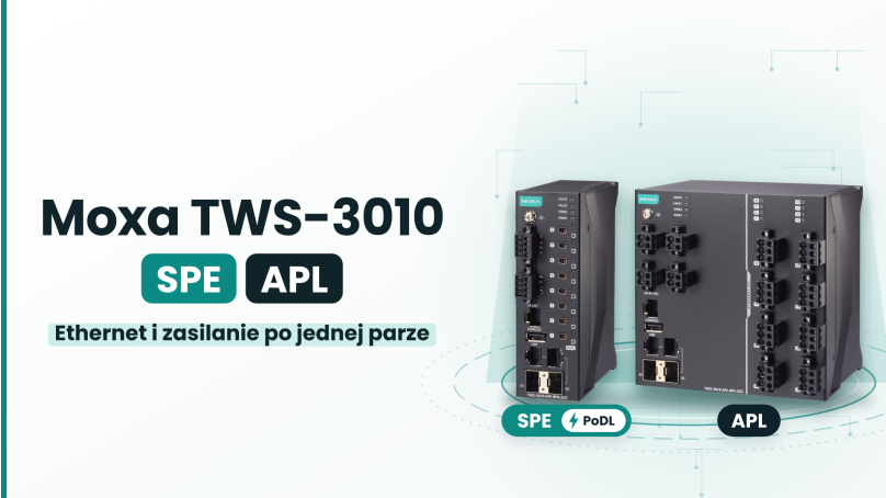 Moxa TWS-3010 SPE i APL: Single Pair Ethernet w automatyce