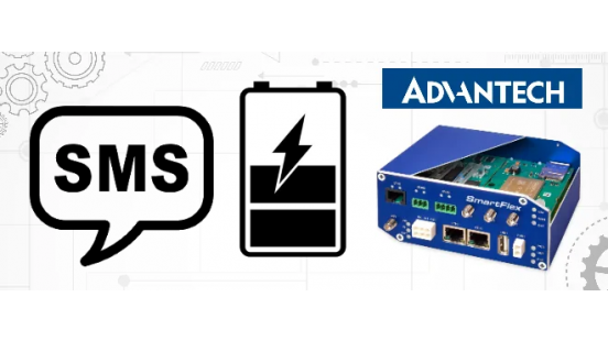 Routery Advantech - Otrzymywanie wiadomości SMS w przypadku spadku napięcia zasilania poniżej pewnego poziomu