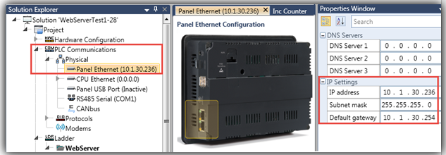 Konfigurowanie parametrów sterownika PLC pracującego w sieci Ethernet