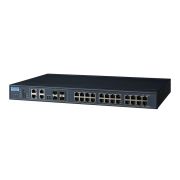 EKI-7428G-4CPI - Zarządzalny switch gigabitowy do szafy RACK - 24 porty gigabitowe PoE+