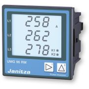 Janitza UMG 96RM-E - analizator jakości energii elektrycznej z pomiarem prądu upływu (RCM)