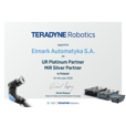 Certyfikat partnerski Teradyne Robotics 2026